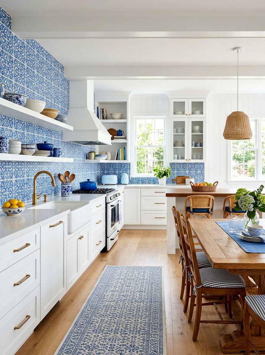 Blue and white kitchen decor - 30 blue kitchen ideas