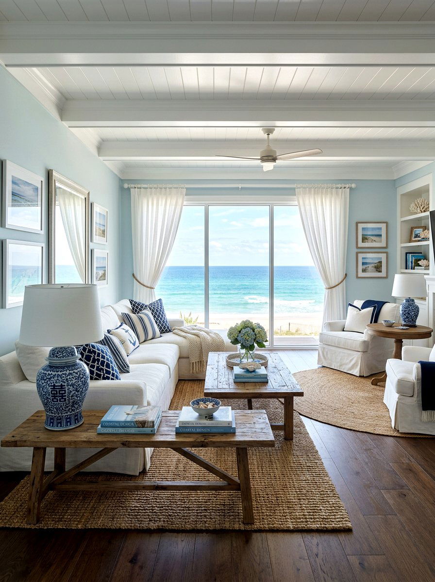 Blue and white palette - 30 Mediterranean summer decor ideas
