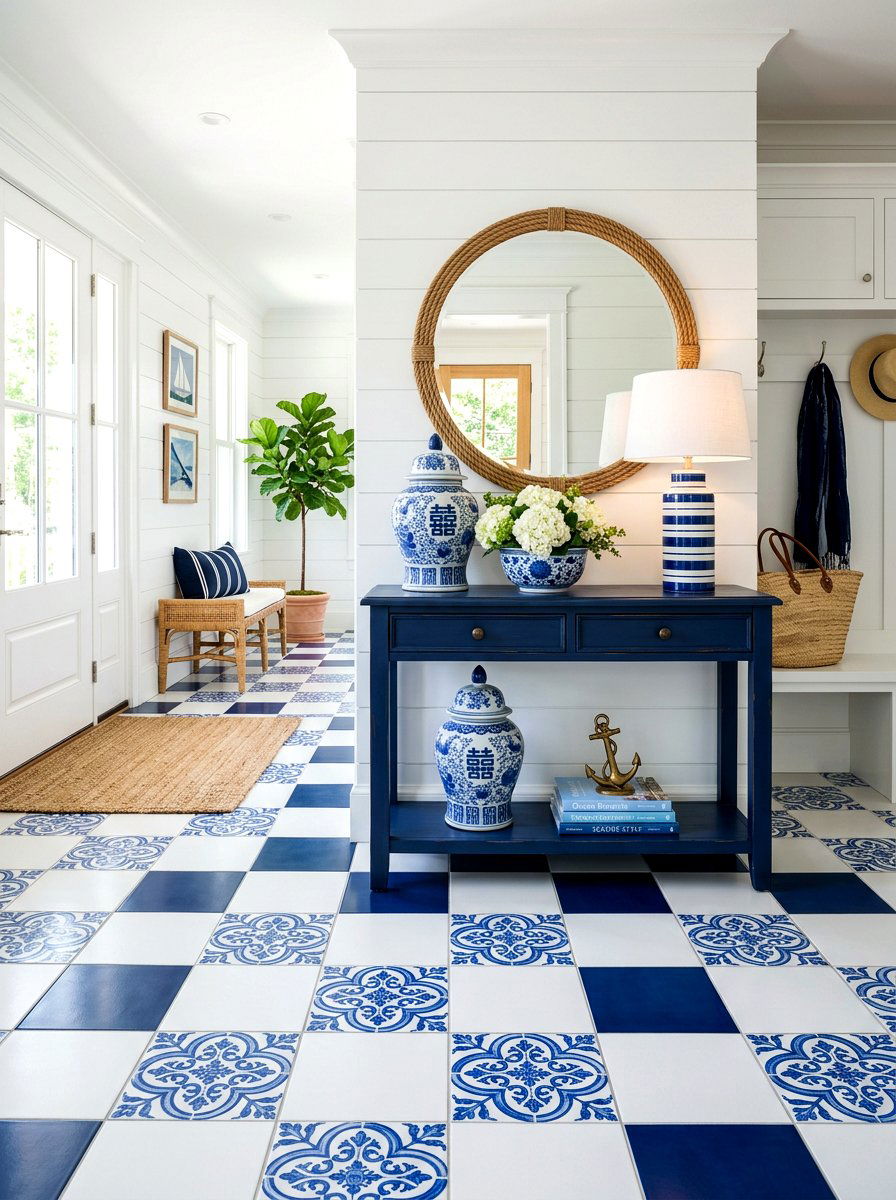 30 Checkerboard Foyer Floor Ideas for a Grand First Impression