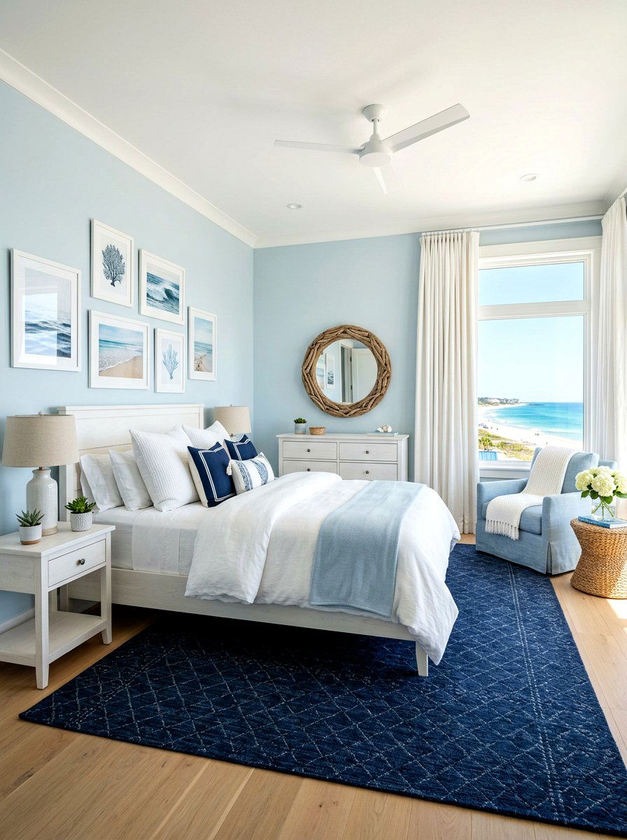 Blue and white room - 30 recovery room ideas