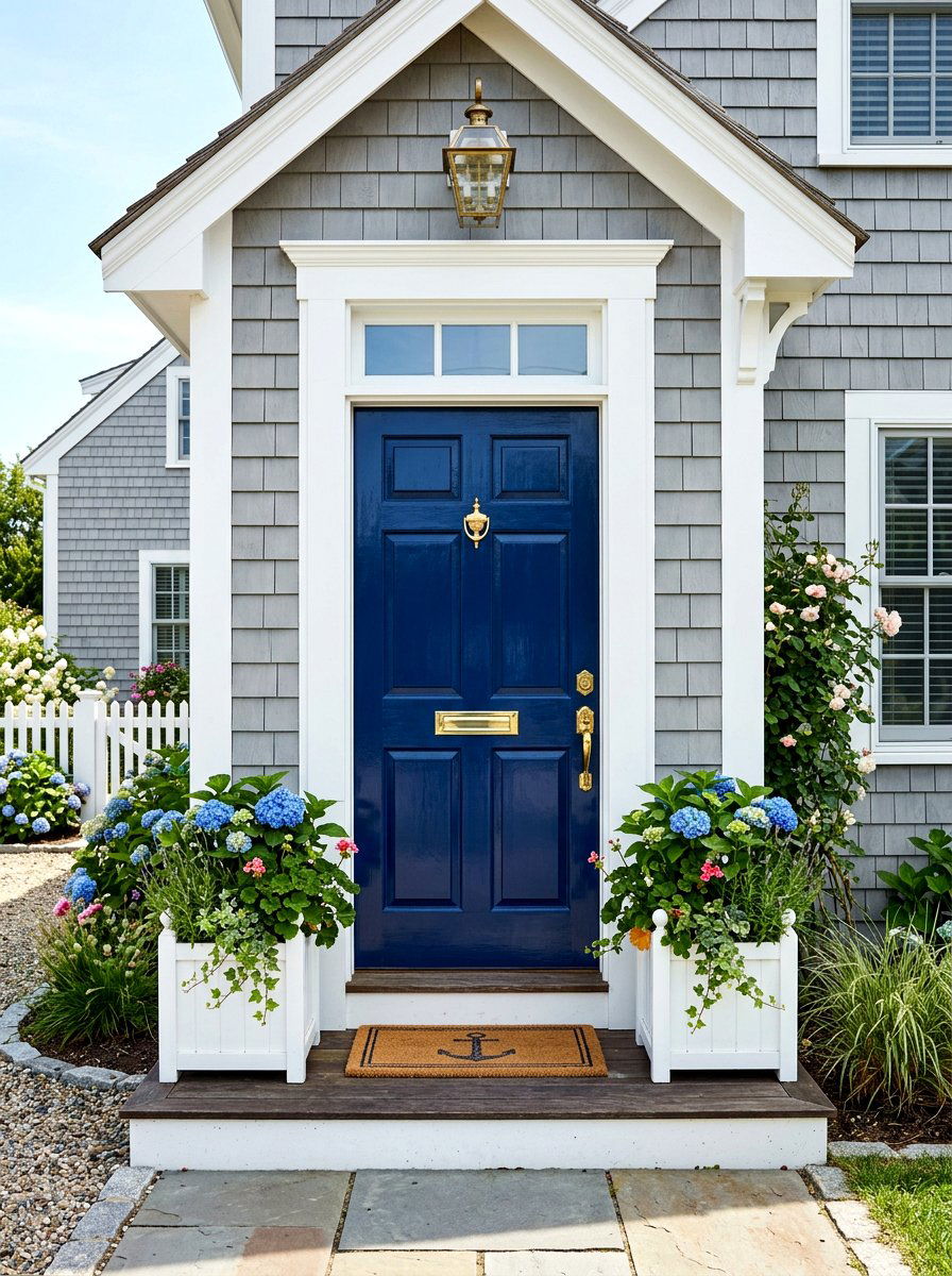 Blue front door - 30 Cape Cod exterior ideas
