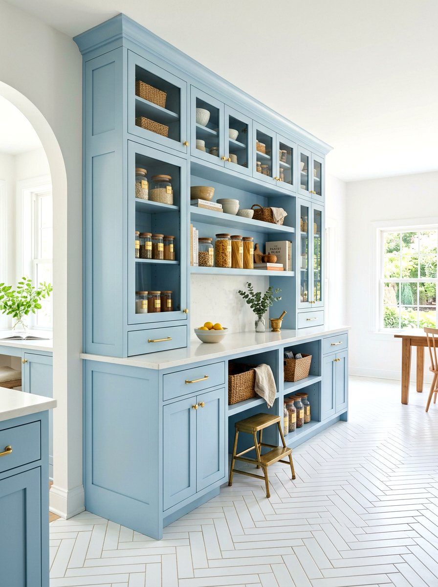 Blue pantry cabinets - 30 back kitchen pantry ideas