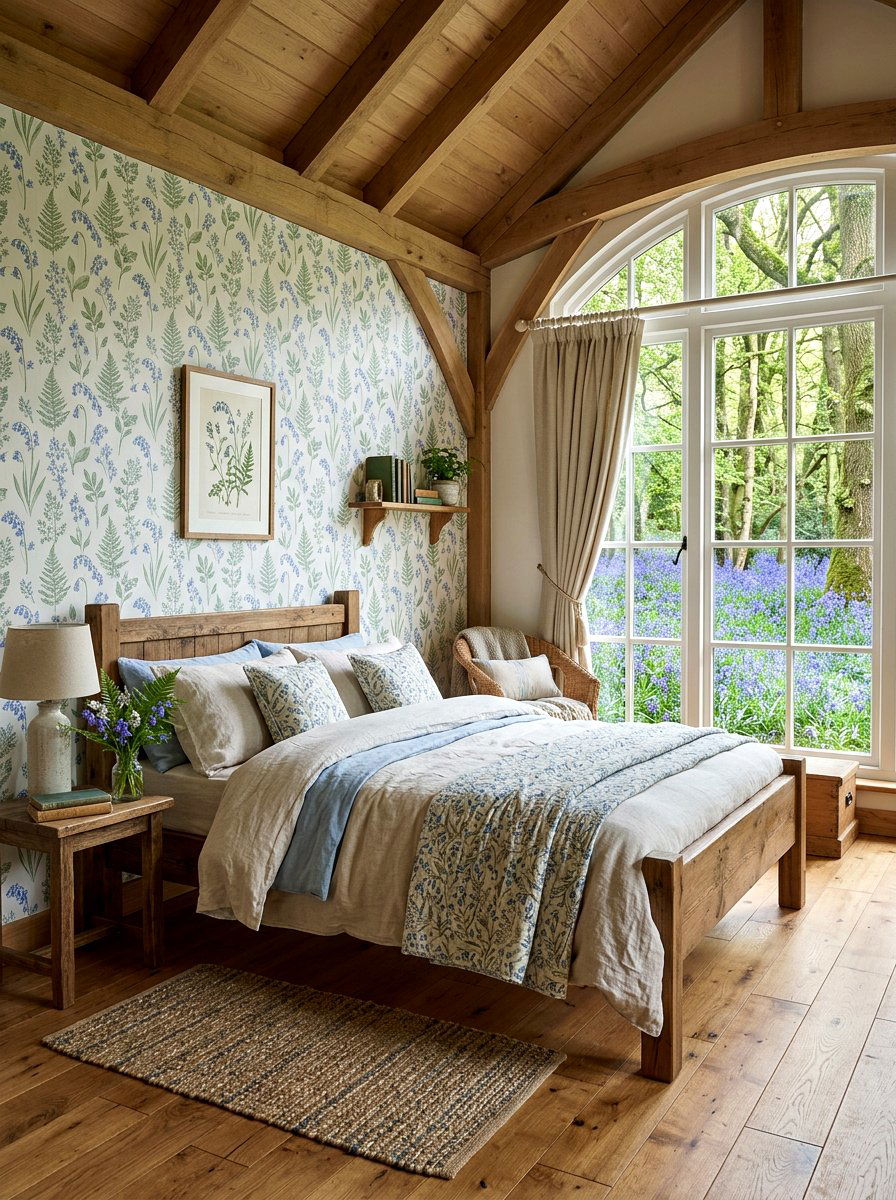 Bluebell Woodland Bedroom Wallpaper - 30 spring floral wallpaper ideas