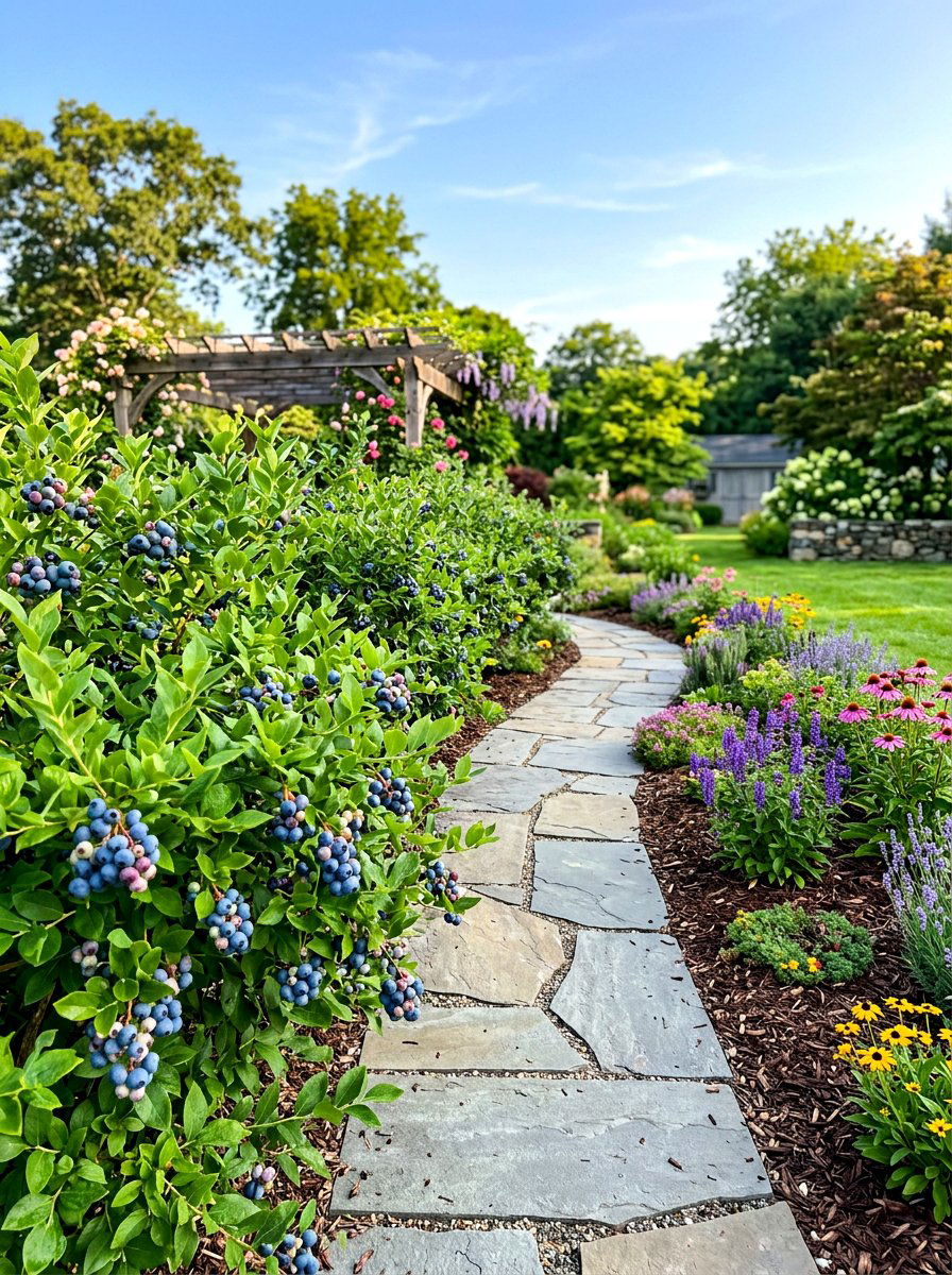 Blueberry Bush Border - 30 edible landscaping ideas