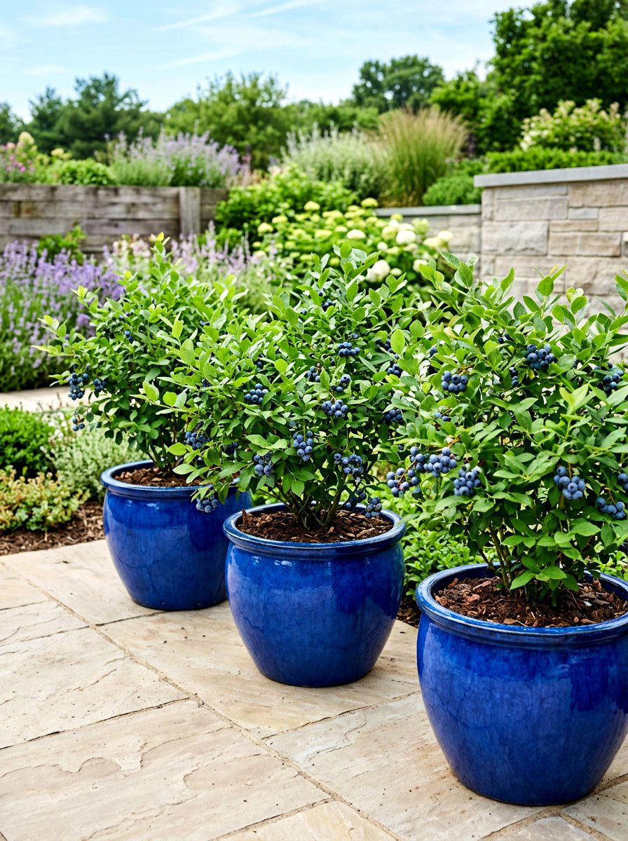 Blueberry Container Garden - 30 berry garden ideas