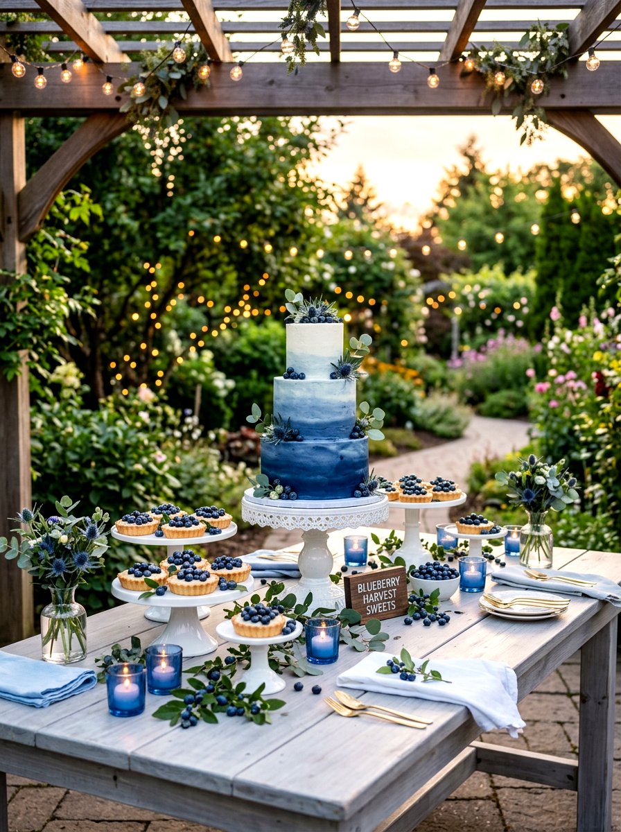 Blueberry Dessert Table - 30 berry table summer ideas
