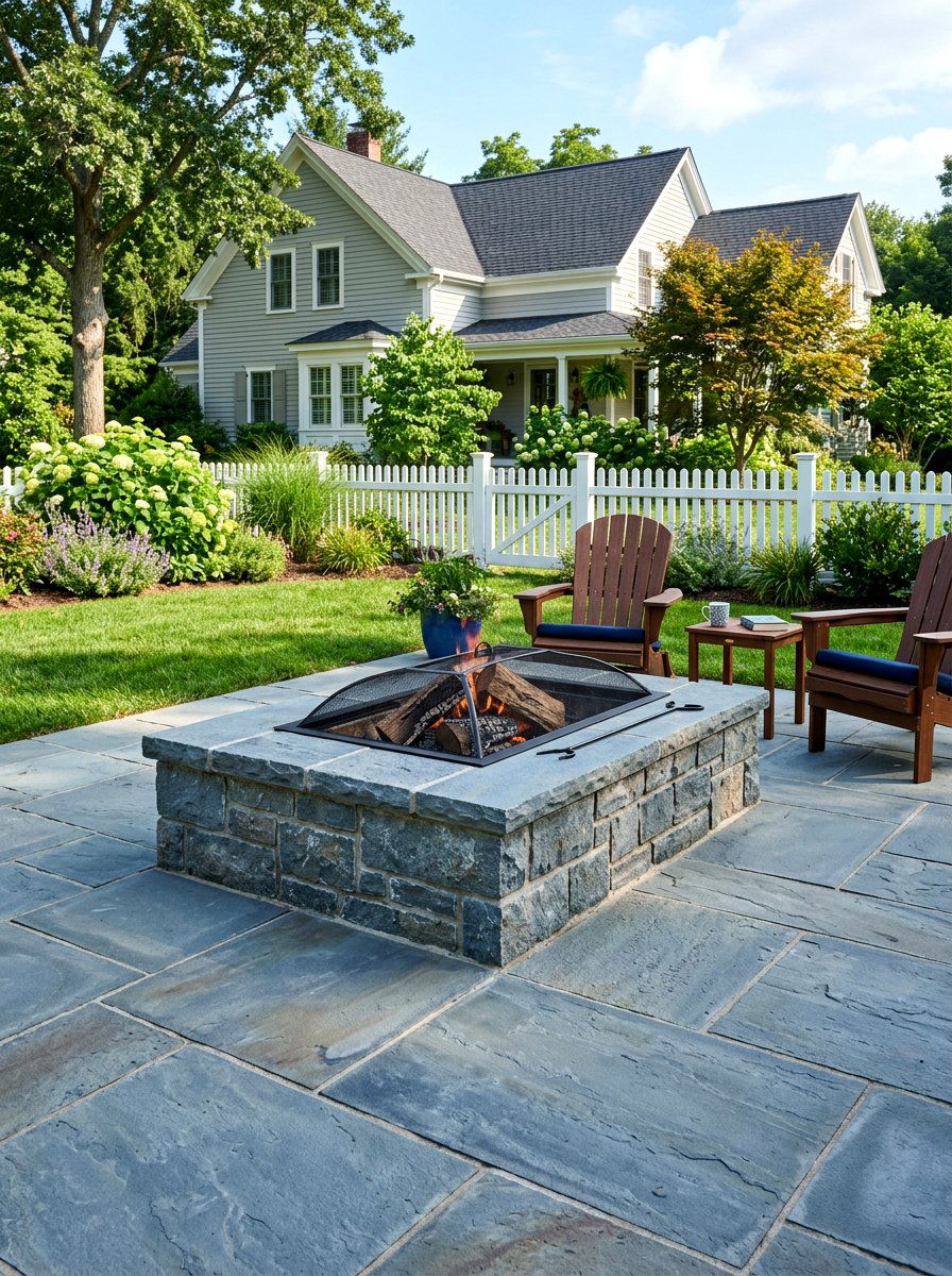 Bluestone Fire Pit - 30 stone fire pit ideas