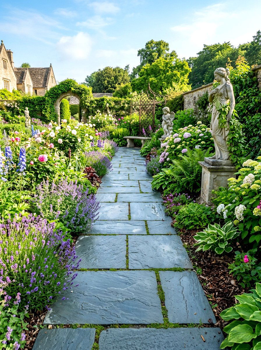 Bluestone Garden Path - 30 path through garden ideas
