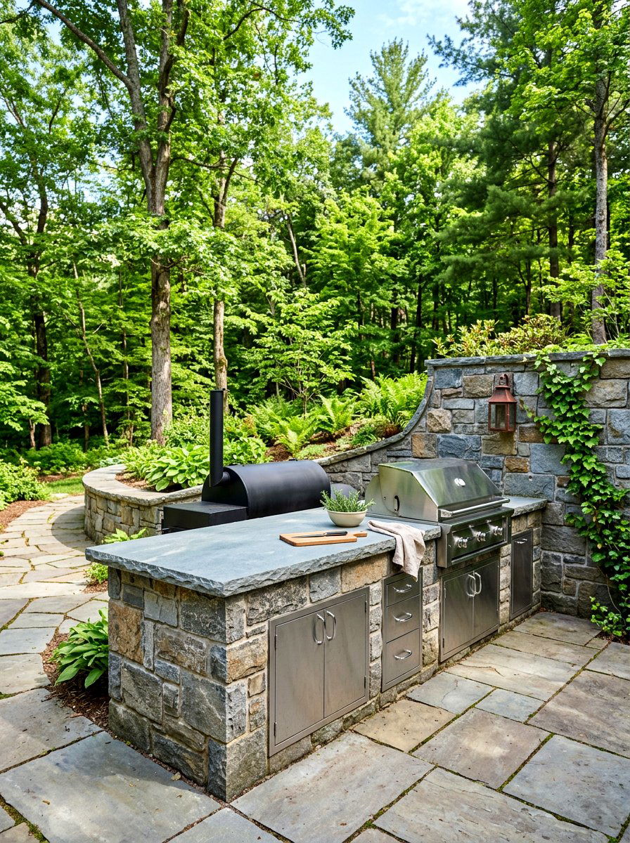 Bluestone Outdoor Kitchen - 30 outdoor countertop ideas