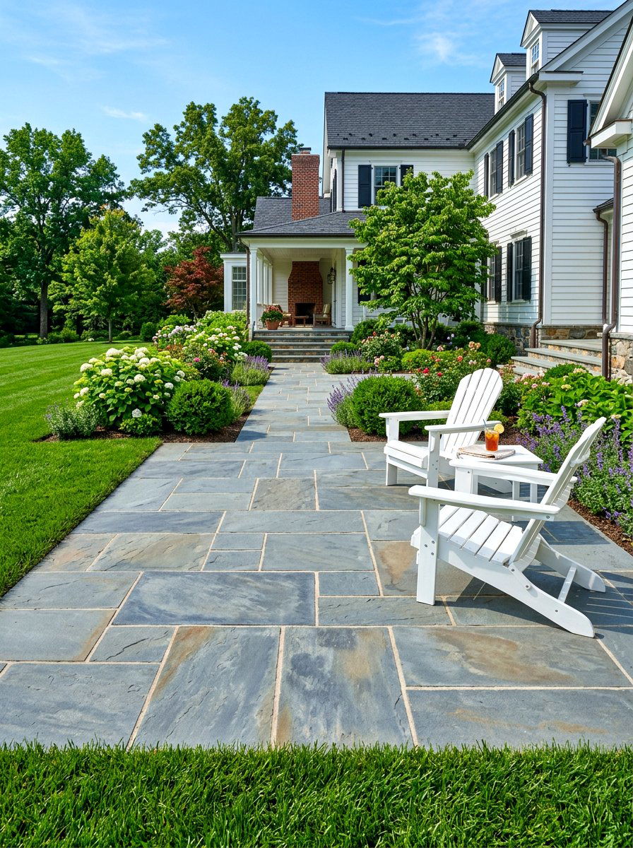 Bluestone Patio - 30 stone courtyard patio ideas