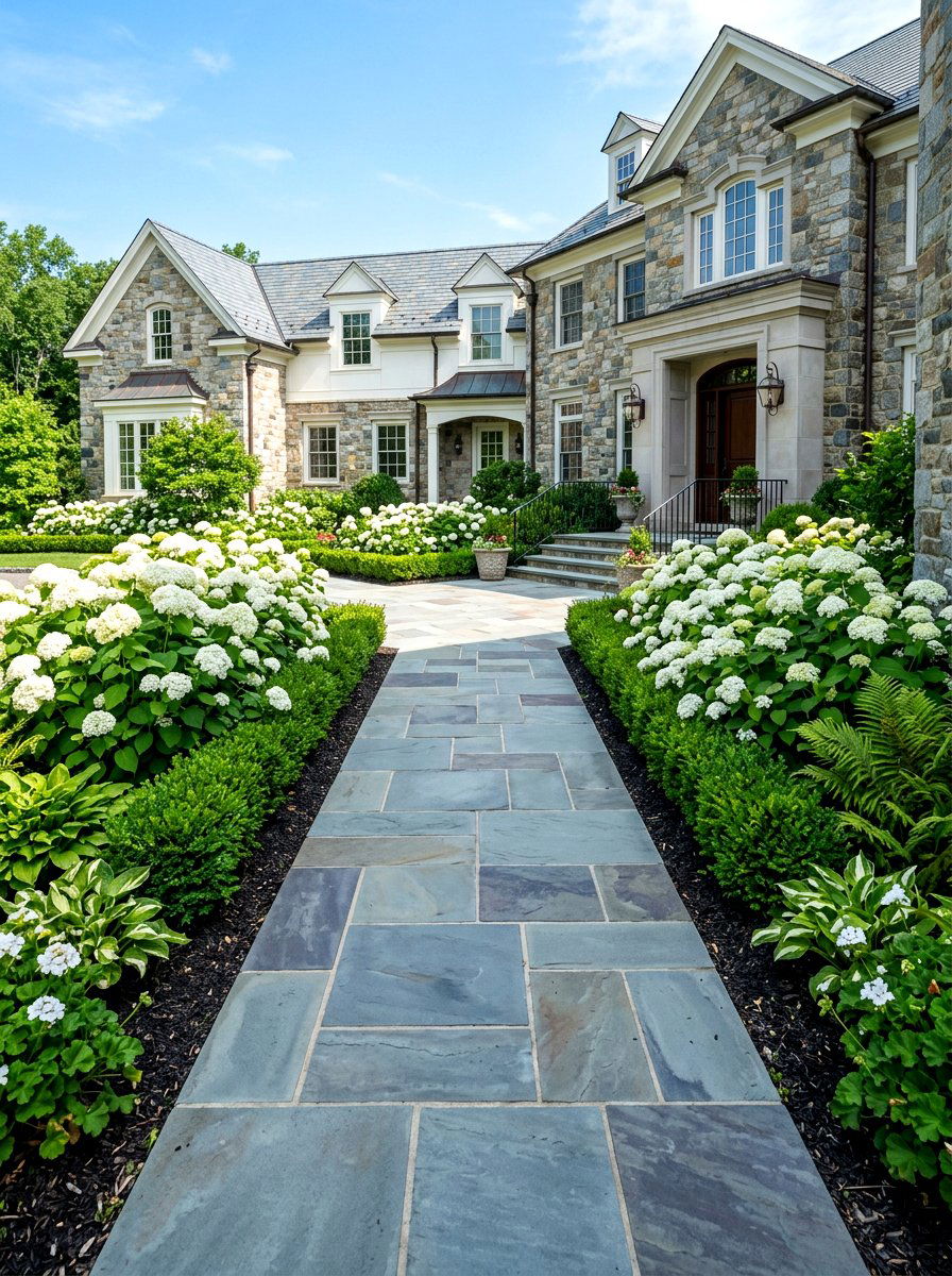 Bluestone Paver Walkway - 30 walkway landscaping ideas