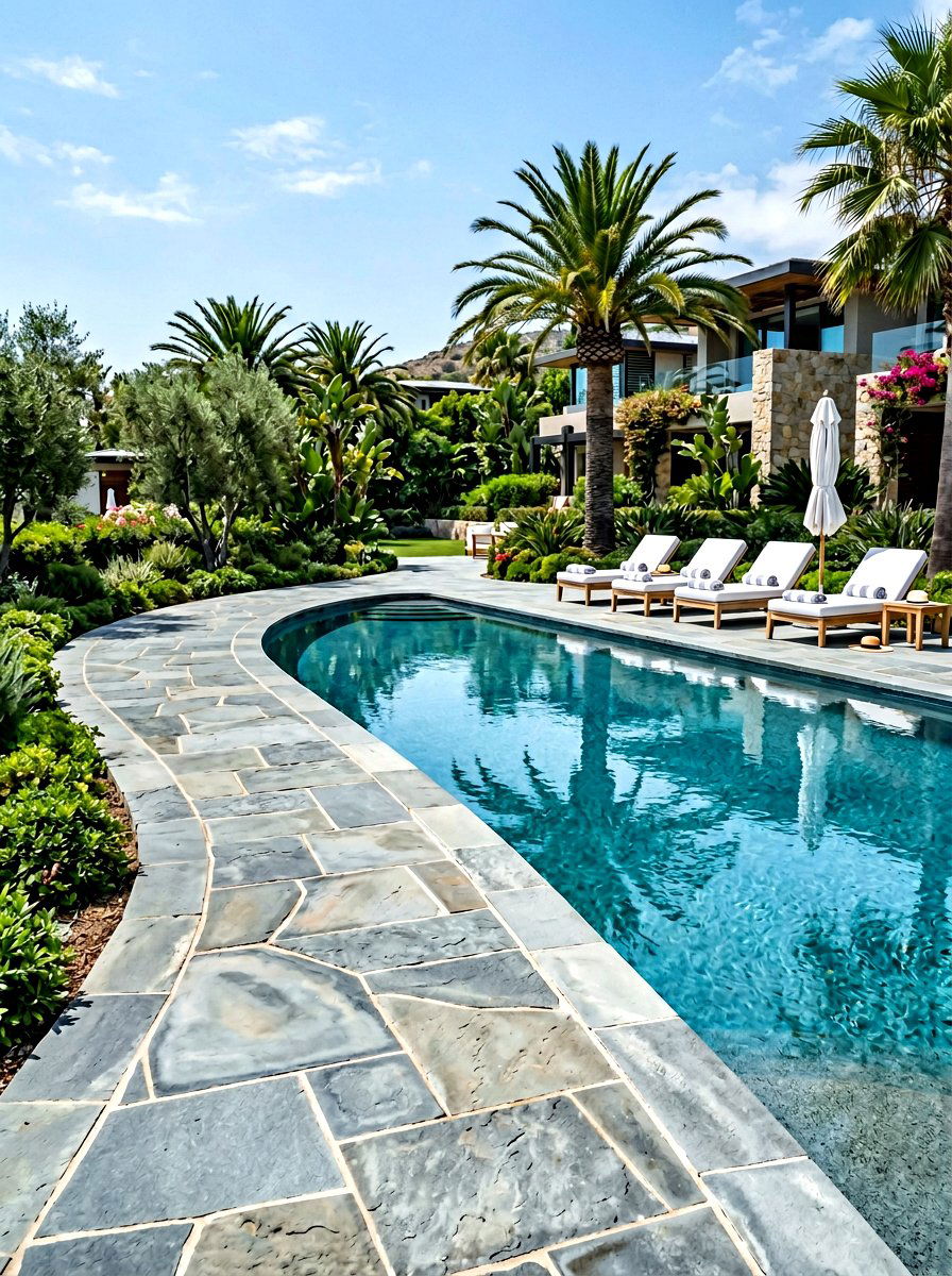 Bluestone Pavers - 30 backyard walkway ideas