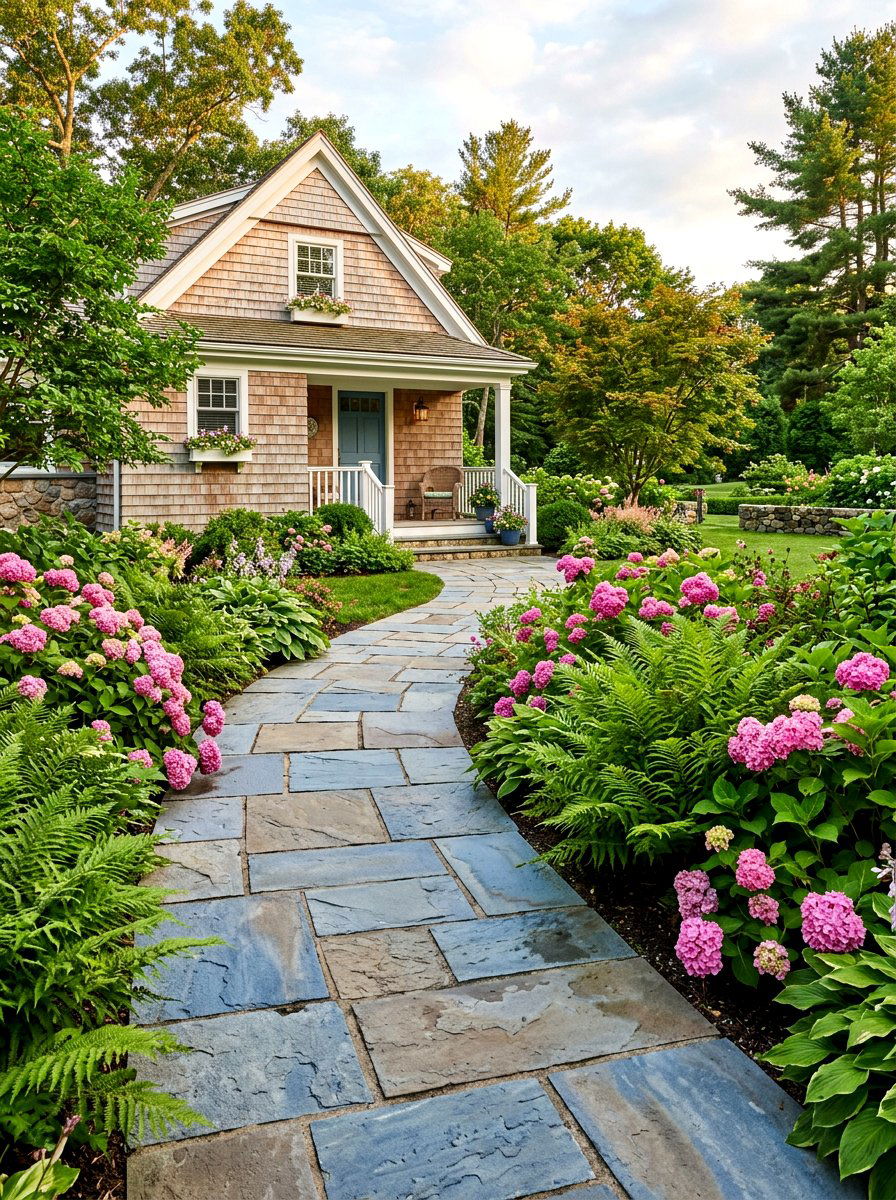 Bluestone walkway - 30 front yard pathway ideas