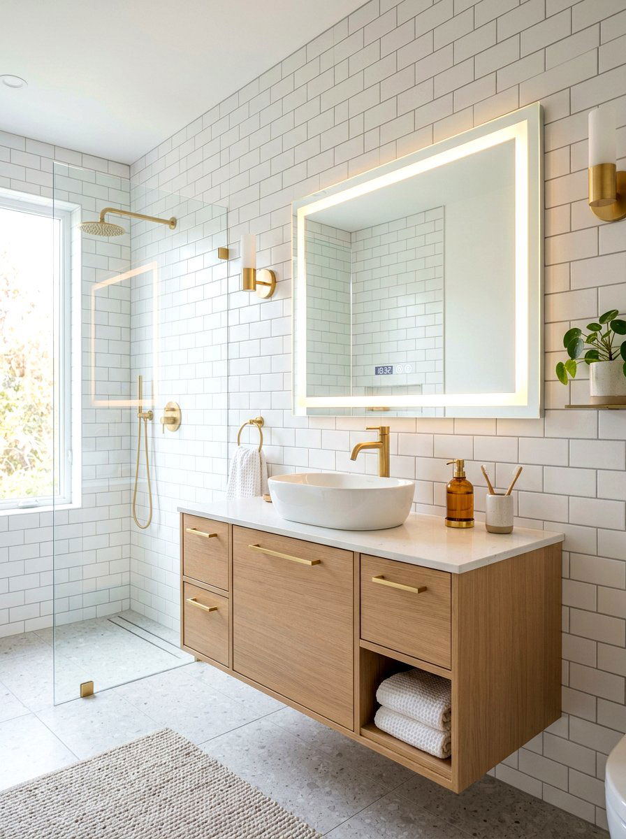 Bluetooth Bathroom Mirror - 30 sensory bathroom ideas