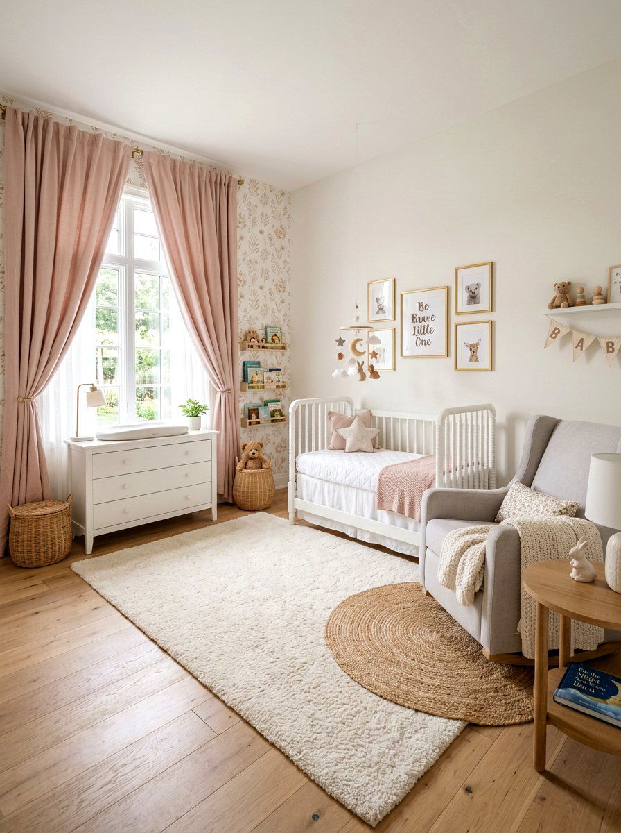 Blush Pink Curtains For Nursery - 30 drapery color ideas