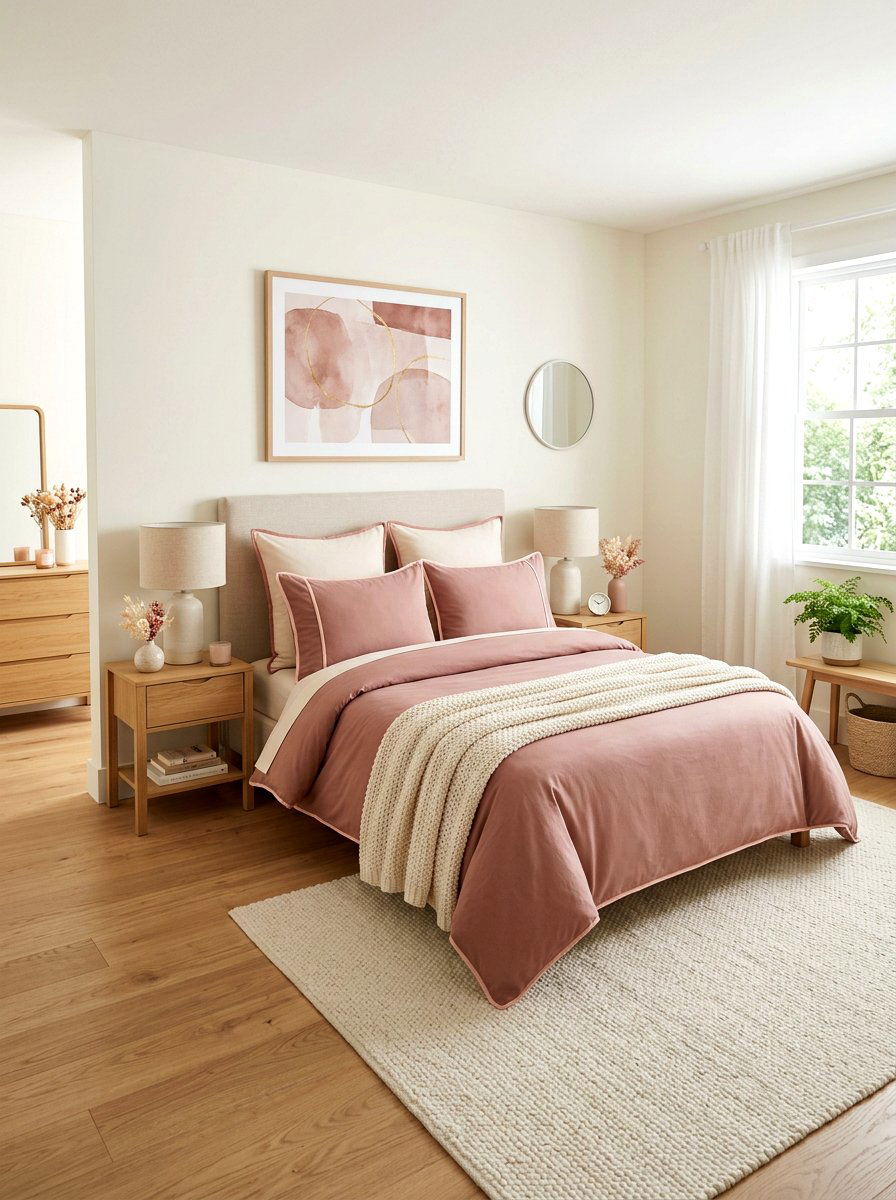 Blush Pink Piped Bedding - 30 piped bedding ideas