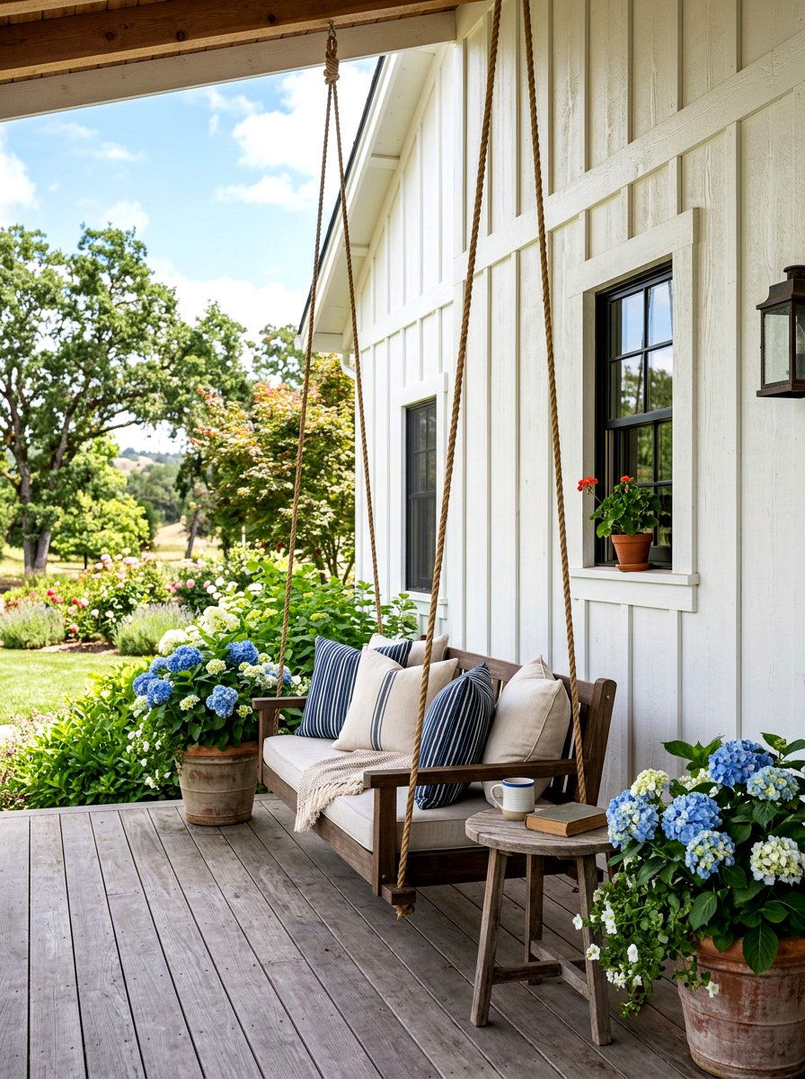 Board And Batten - 30 patio accent wall ideas