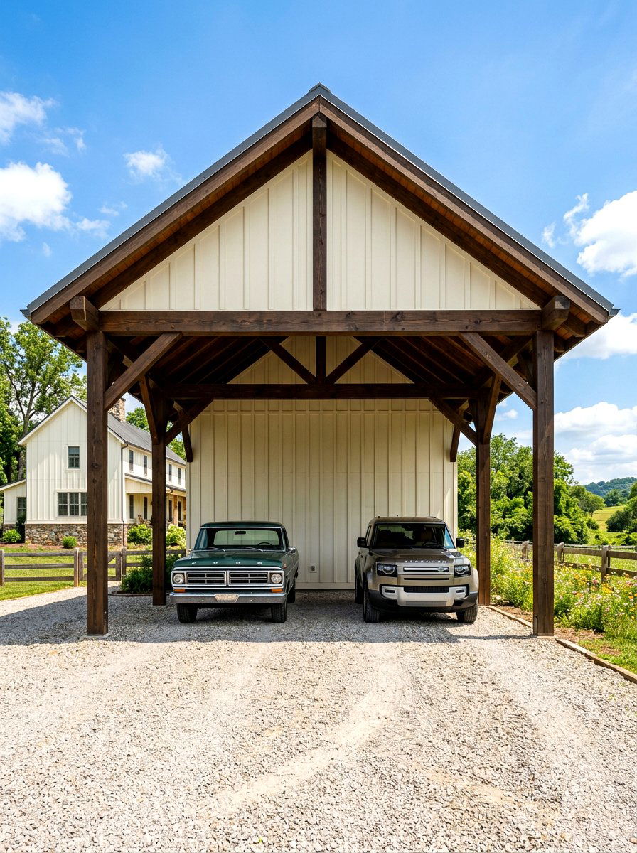 Board And Batten Carport - 30 farmhouse carport ideas