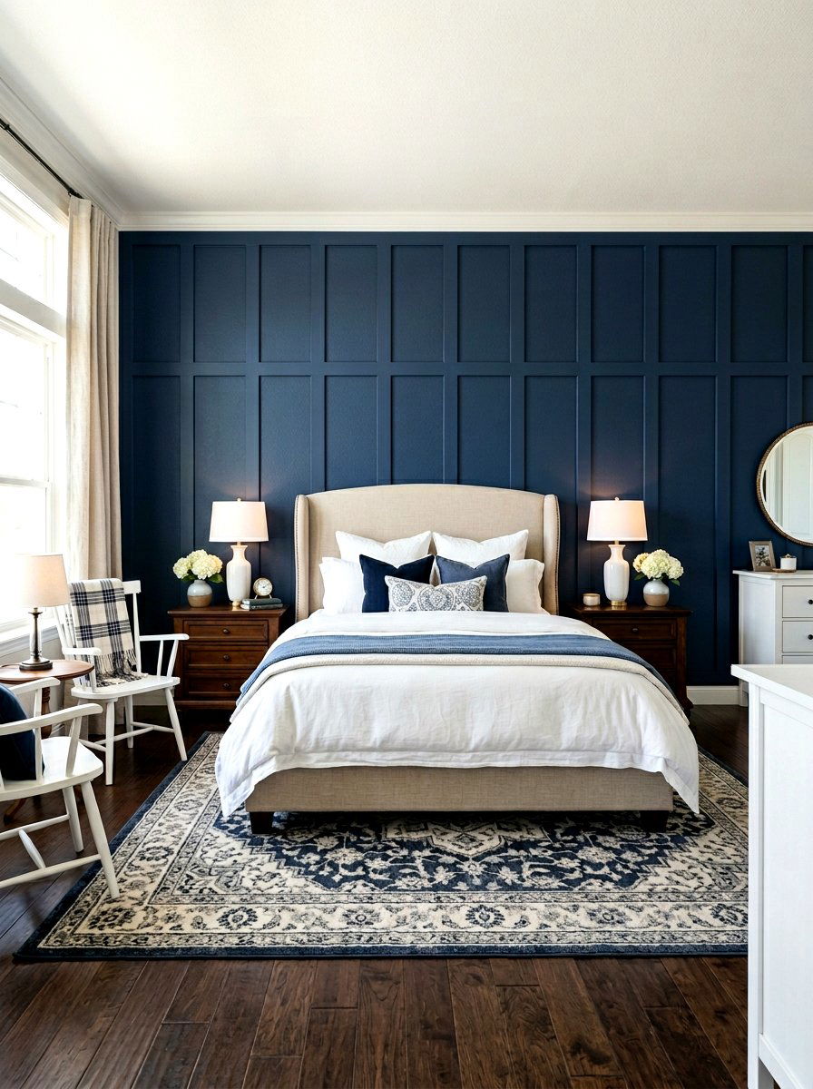 Board And Batten Wall - 30 bedroom accent wall ideas