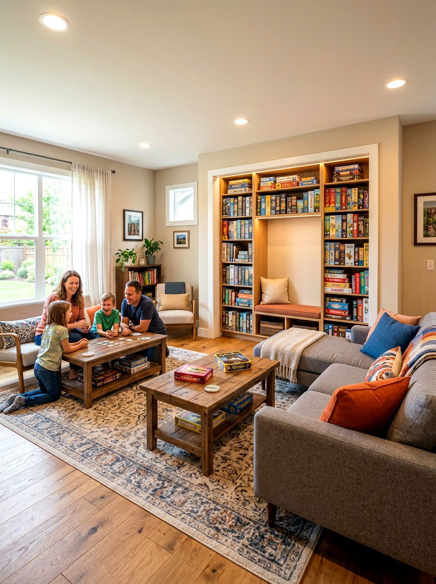 Board Game Closet - 30 organizing kids toys ideas