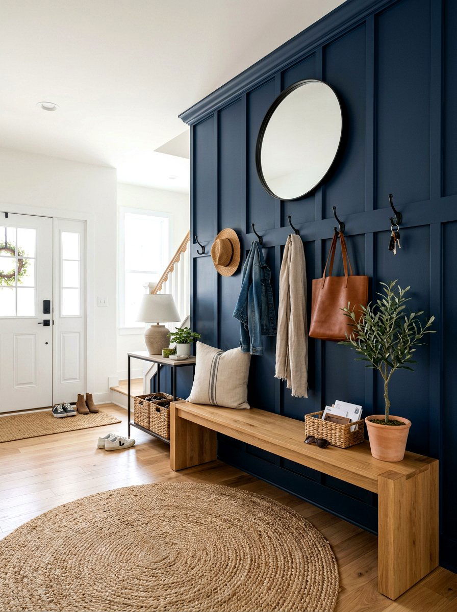 Board and batten entryway - 30 entryway makeover ideas