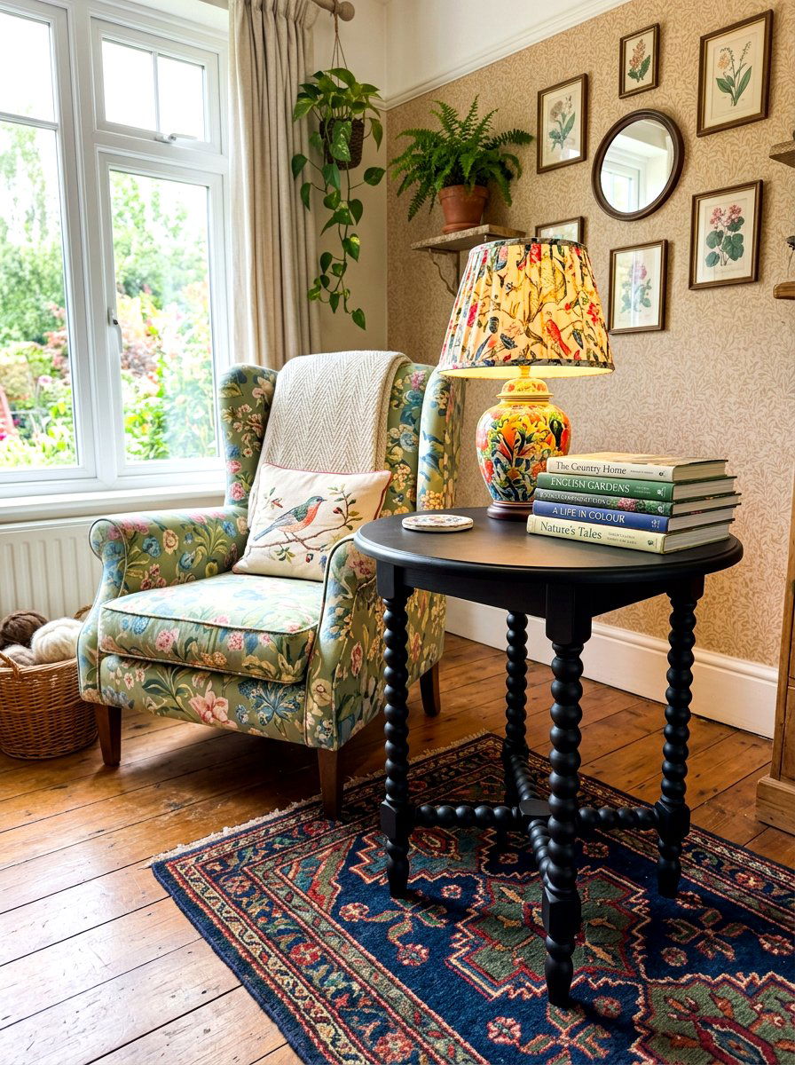 Bobbin Leg Side Table - 30 English country living room ideas