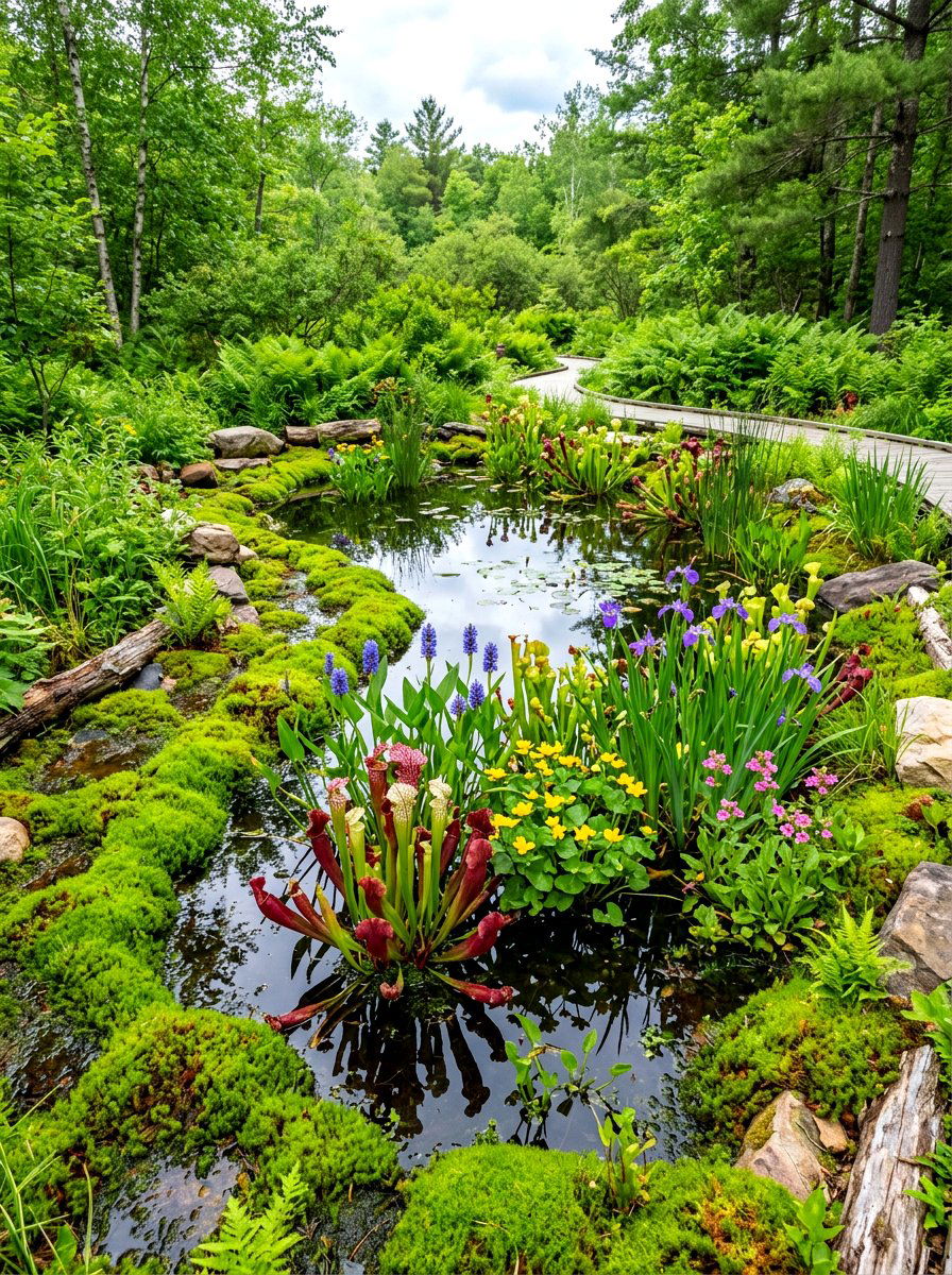 Bog Garden Pond - 30 backyard pond ideas
