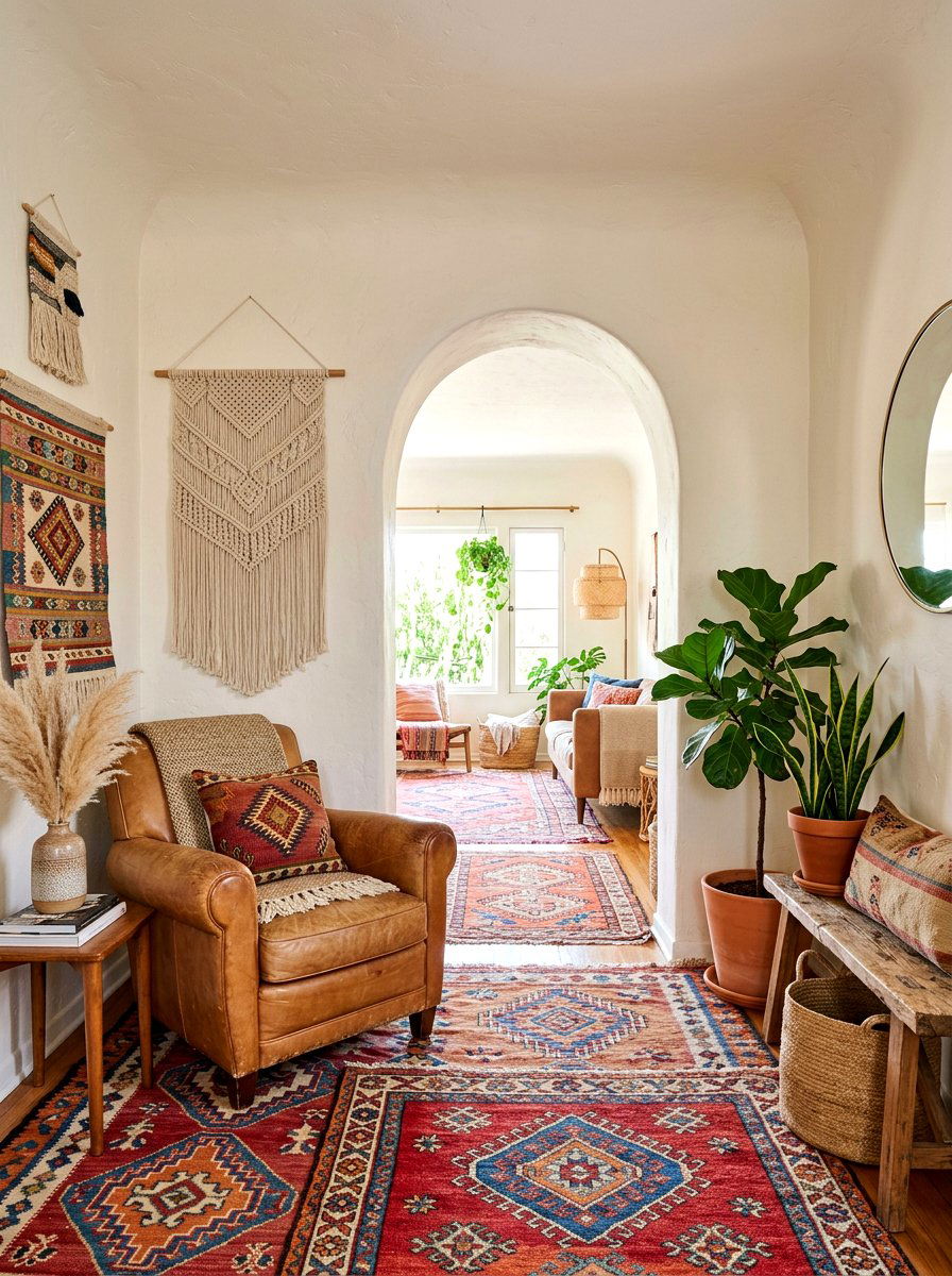 Bohemian Arched Interior - 30 arched doorway entry ideas