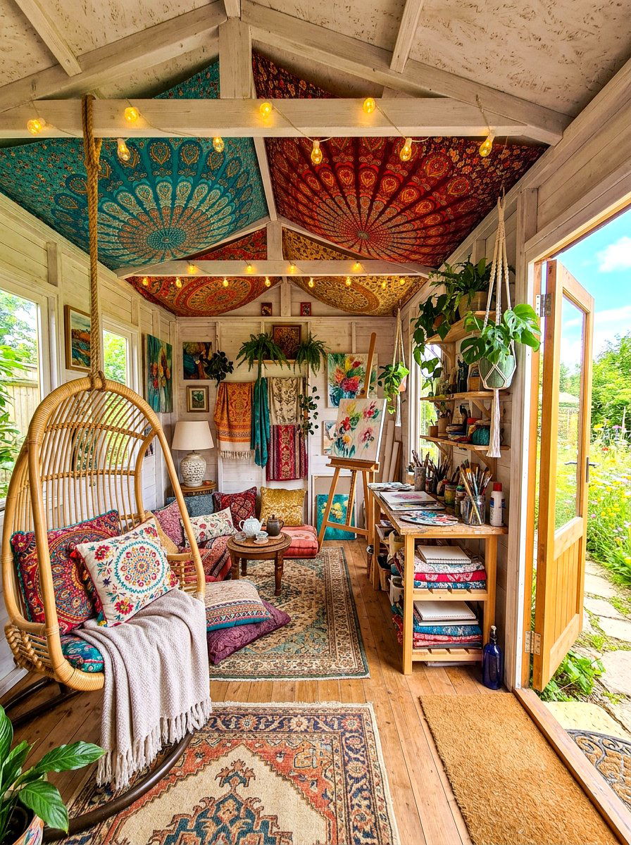 Bohemian Art Shed - 30 art shed ideas