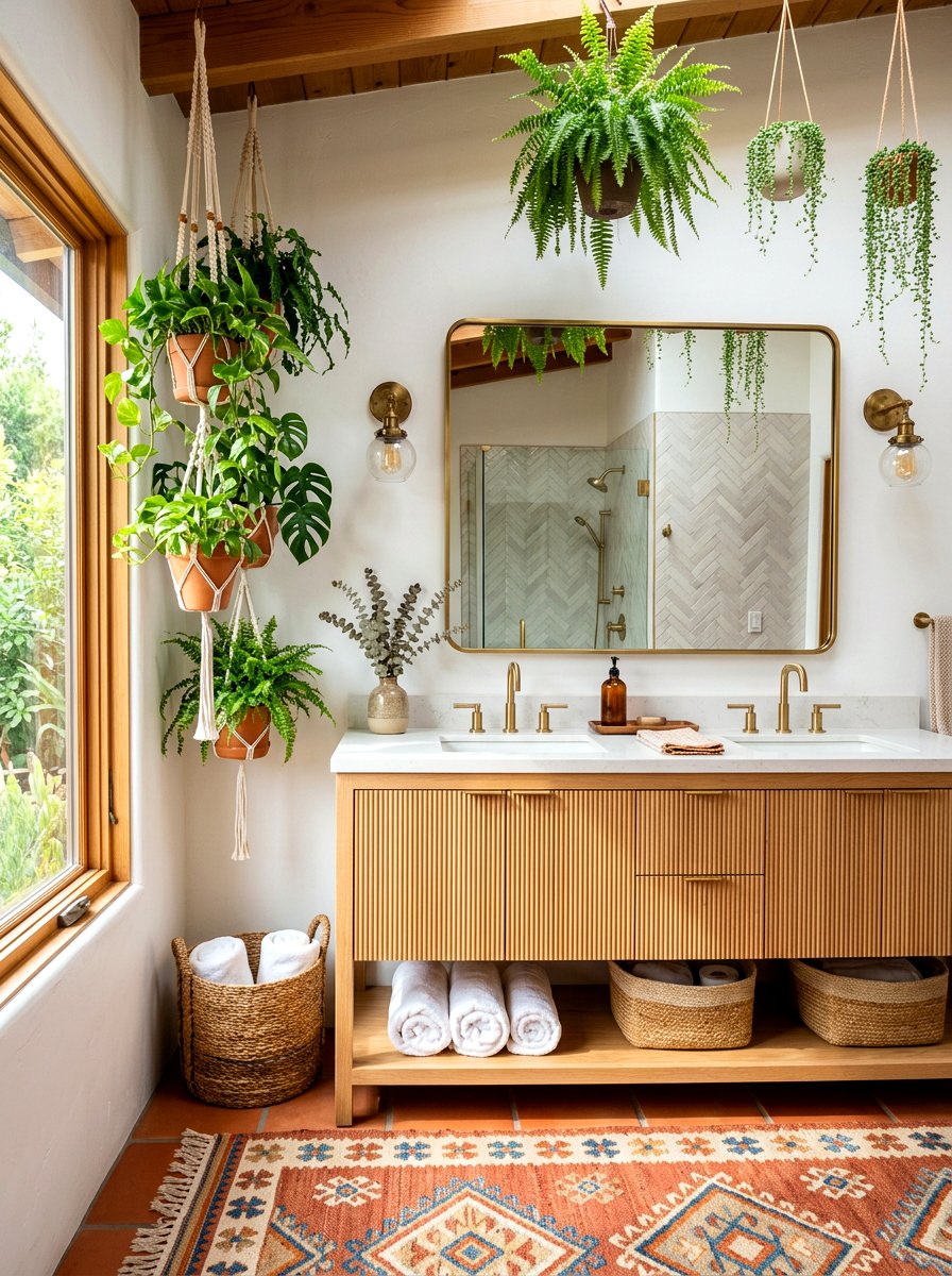 Bohemian Bathroom Fluted Vanity - 30 fluted vanity bathroom ideas