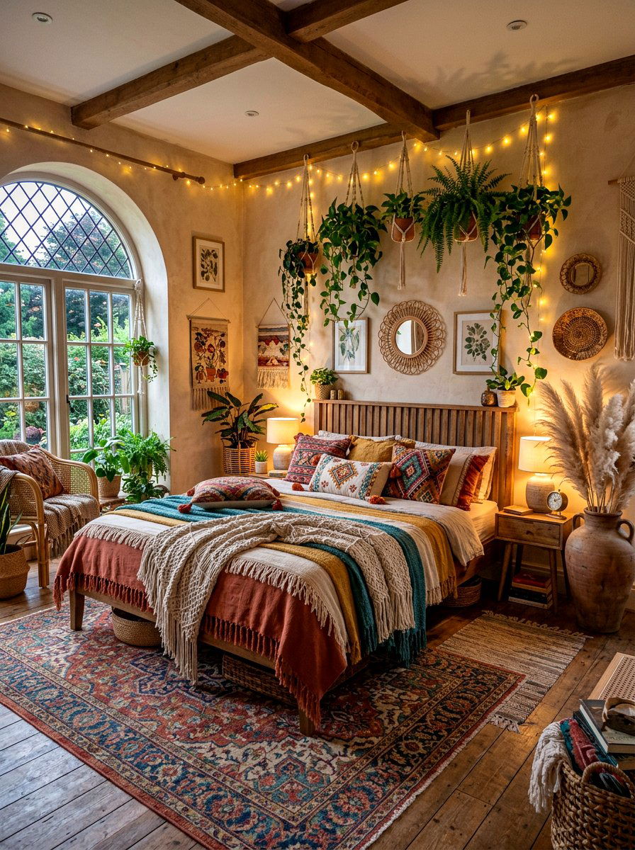 Bohemian Bedroom Decor - 30 unoptimized cozy home ideas