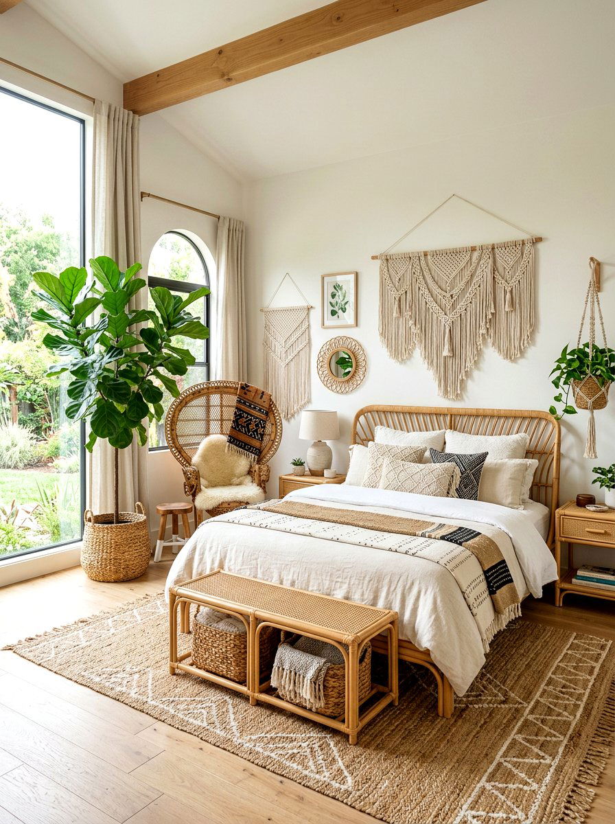 Bohemian Bedroom - 30 light and airy bedroom ideas
