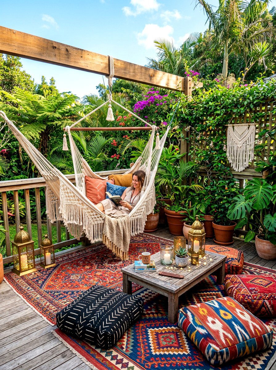 Bohemian Deck Hammock Chair - 30 hammock chair ideas