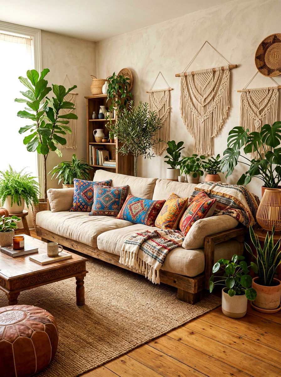 Bohemian Deep Seat Sofa - 30 deep seat sofa ideas