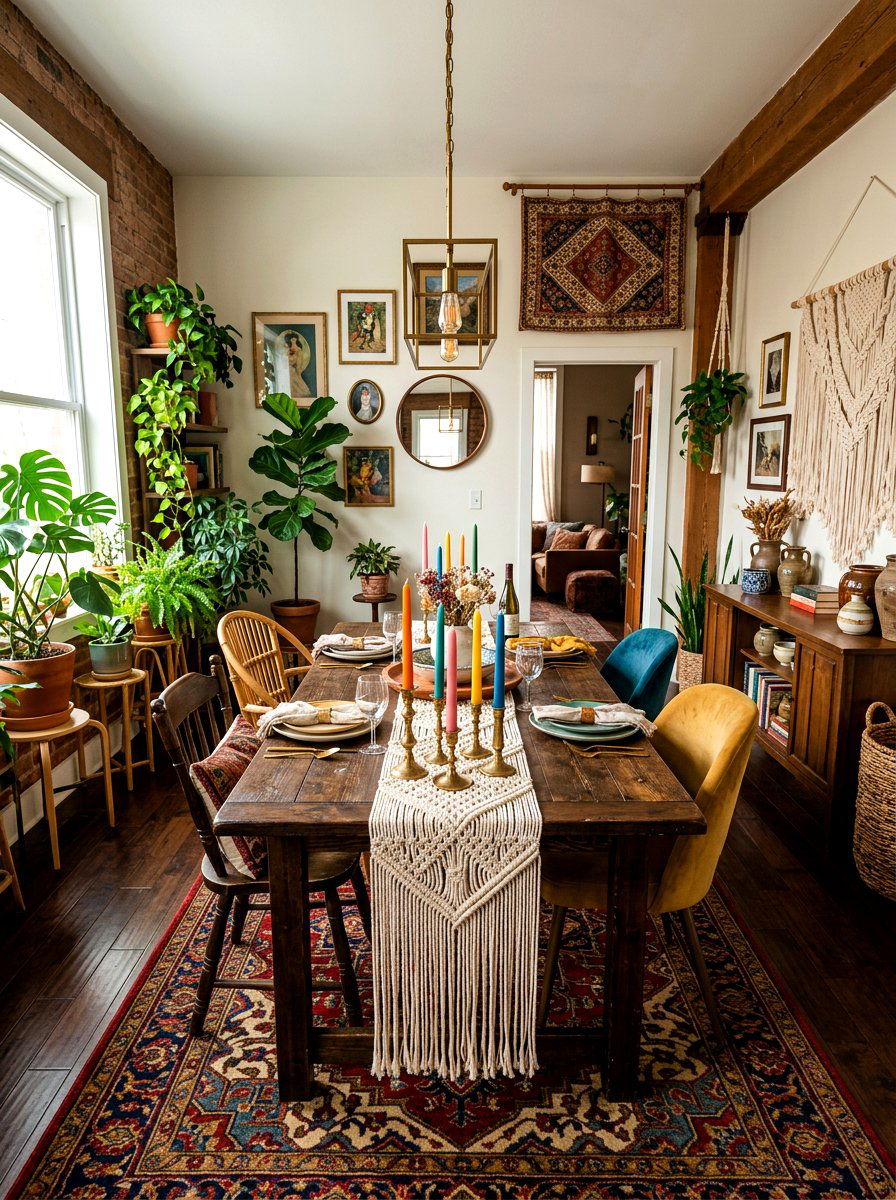 Bohemian Dining Room Candlelight - 30 candlelit dining room ideas
