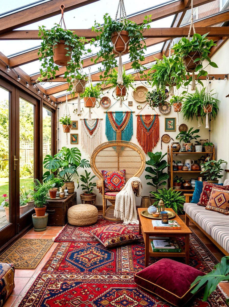 Bohemian Enclosed Patio - 30 enclosed patio sunroom ideas
