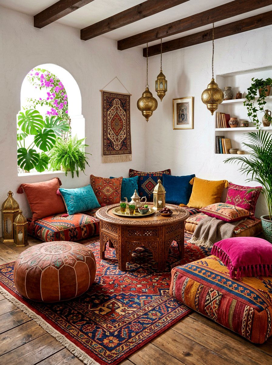 Bohemian Floor Seating - 30 analog living room ideas