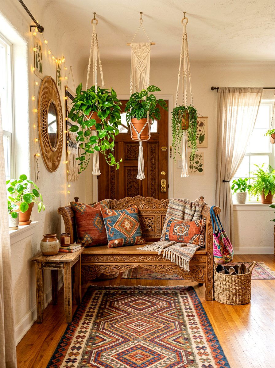 Bohemian Foyer Nook Decor - 30 entry alcove ideas
