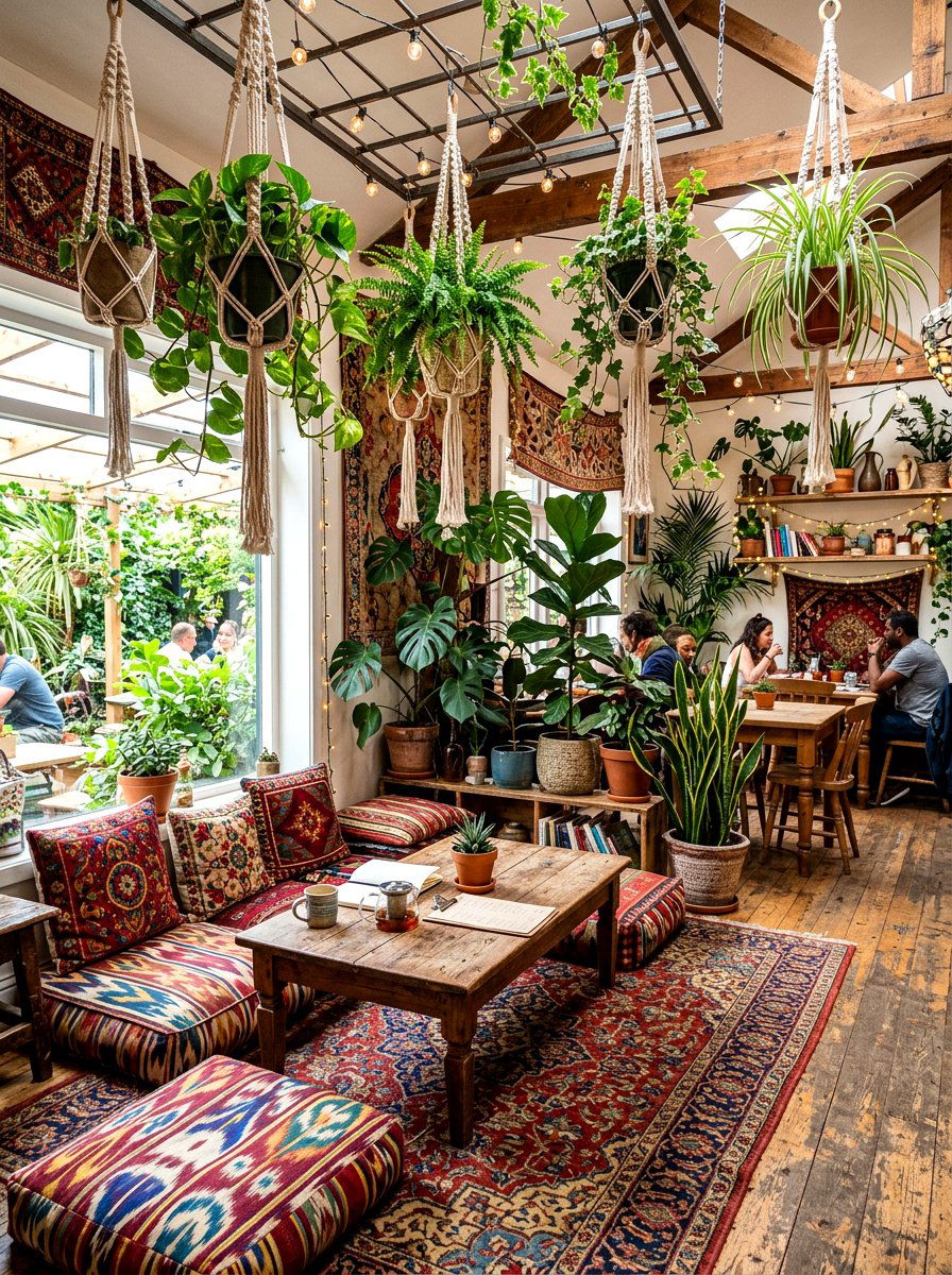 Bohemian Garden Cafe - 30 at home cafe dining ideas