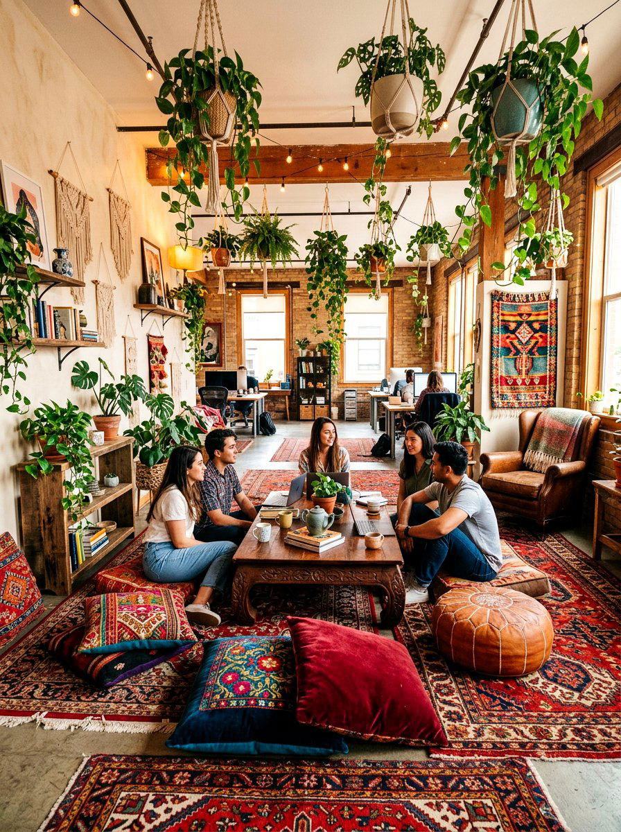 Bohemian Informal Office Lounge - 30 office meeting corner ideas