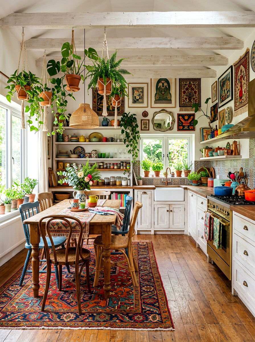 Bohemian Kitchen Style - 30 collected kitchen decor ideas