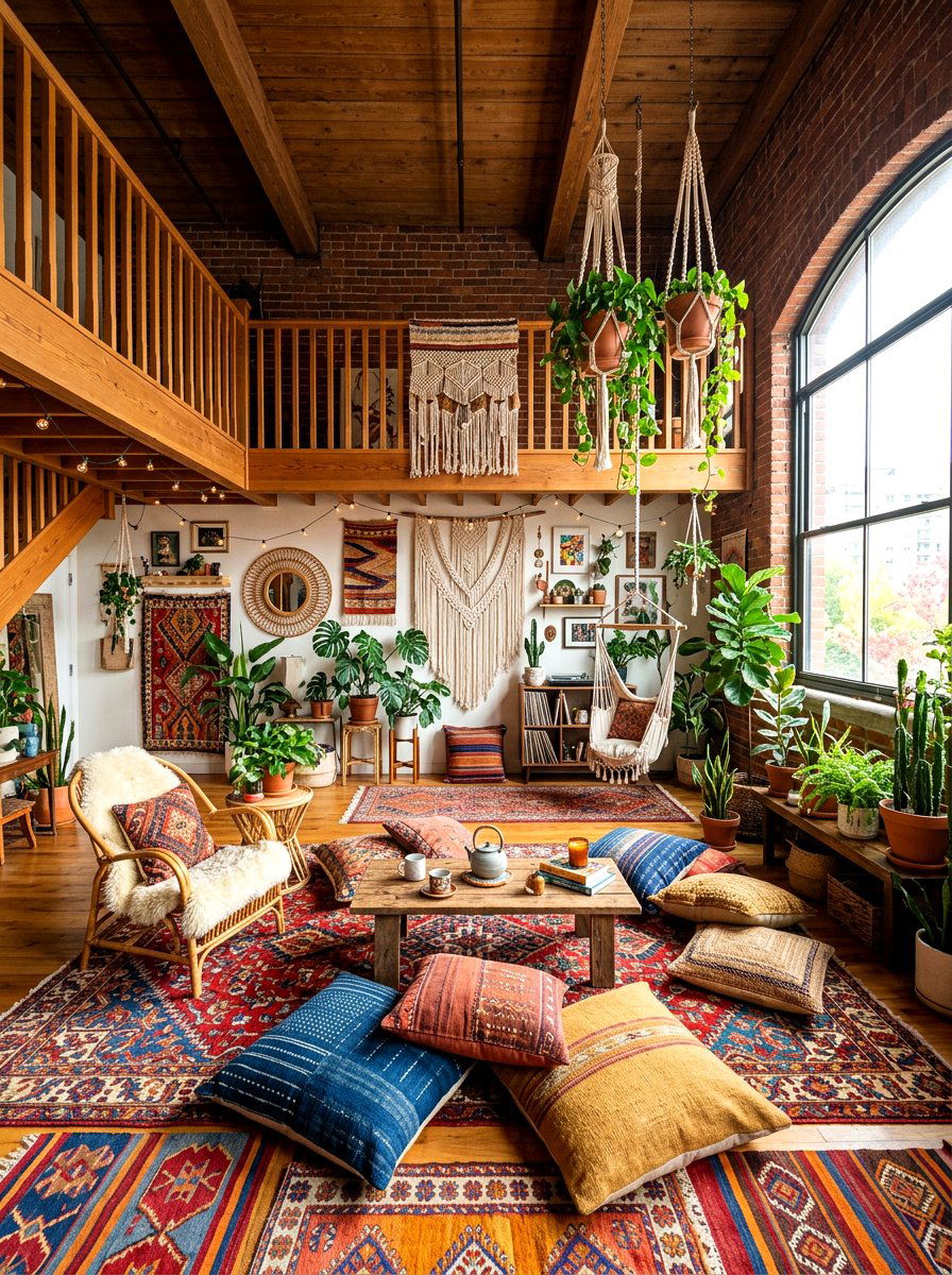 Bohemian Lounge Loft - 30 upstairs loft ideas