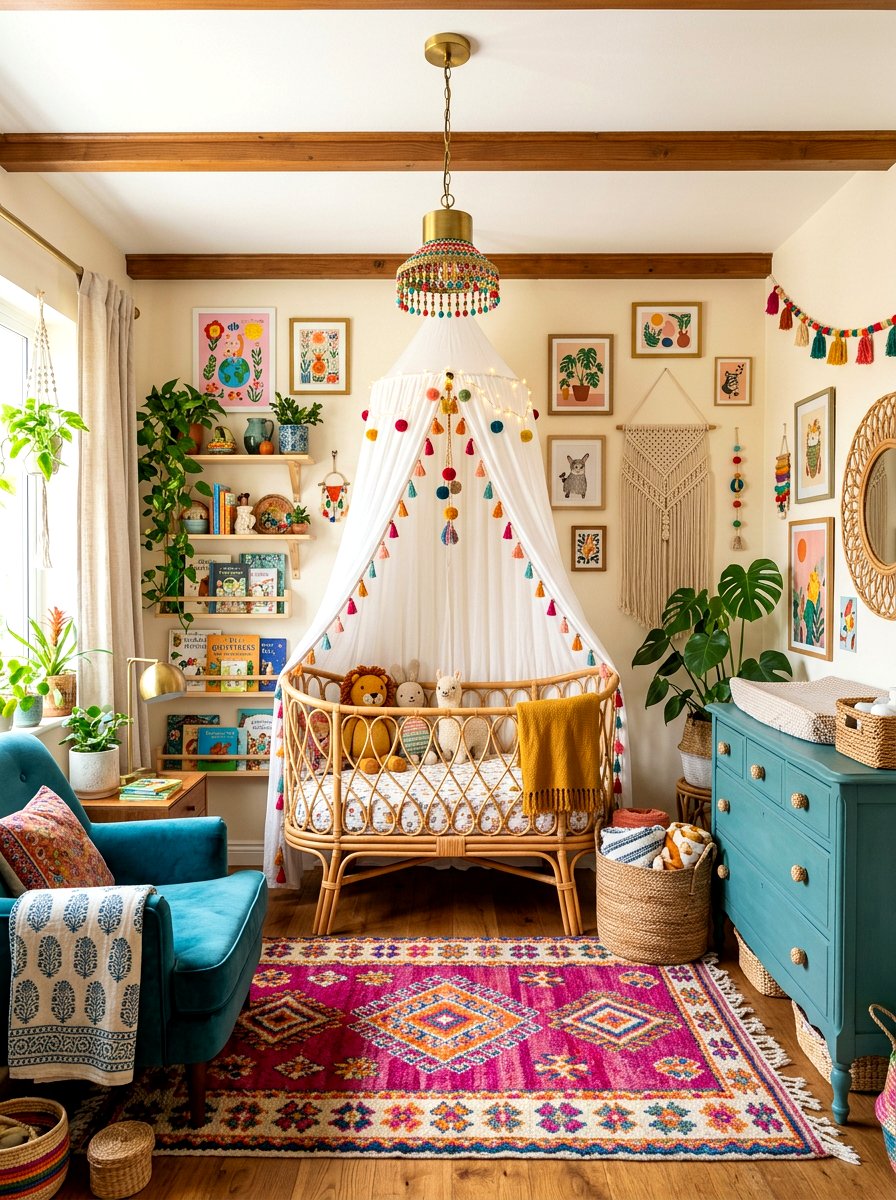 Bohemian Maximalist Nursery - 30 maximalist decor ideas
