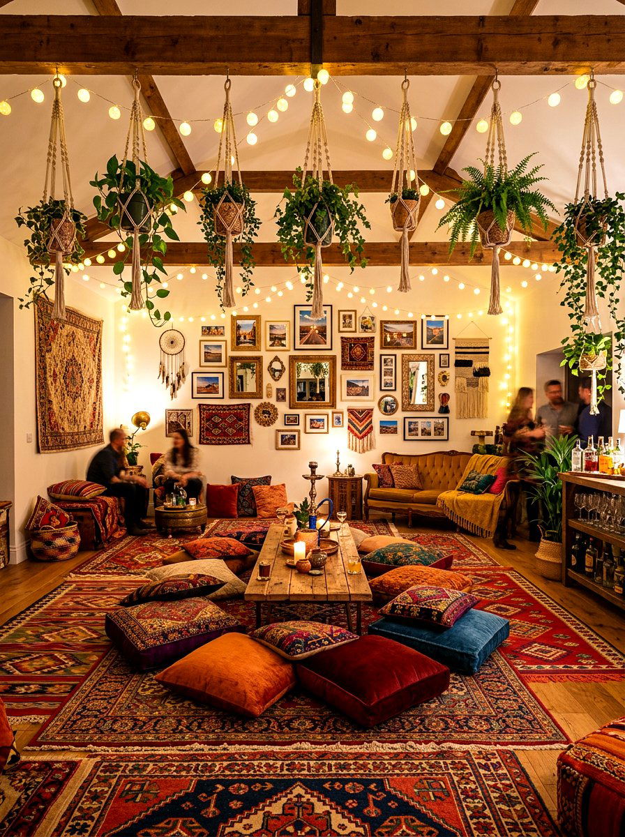 Bohemian Party Room Decor - 30 home entertaining room ideas