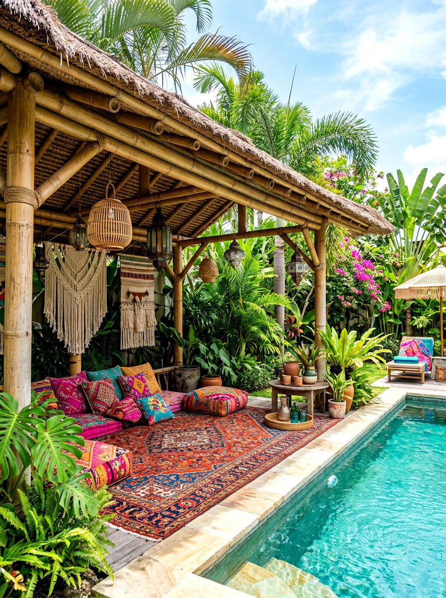 Bohemian Pool Pavilion - 30 pool pavilion ideas
