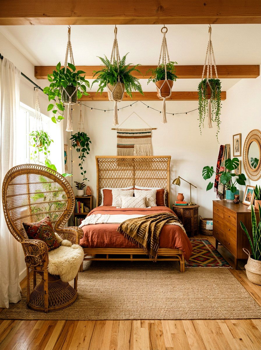 Bohemian Rattan Girl Bedroom - 30 girls bedroom decor ideas