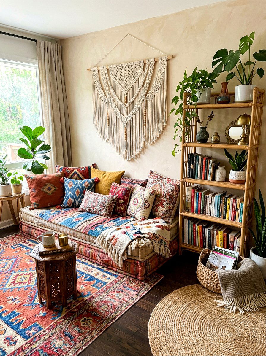 Bohemian Reading Nook - 30 reading room ideas