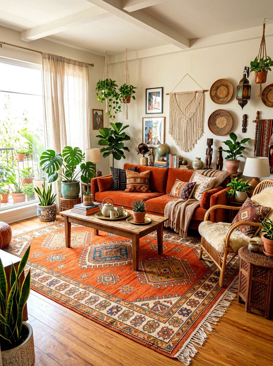Bohemian Rug Living Room - 30 living room rug ideas