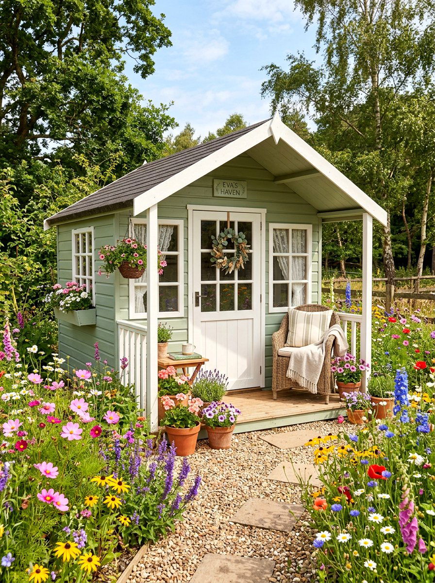 Bohemian She Shed - 30 bohemian backyard ideas