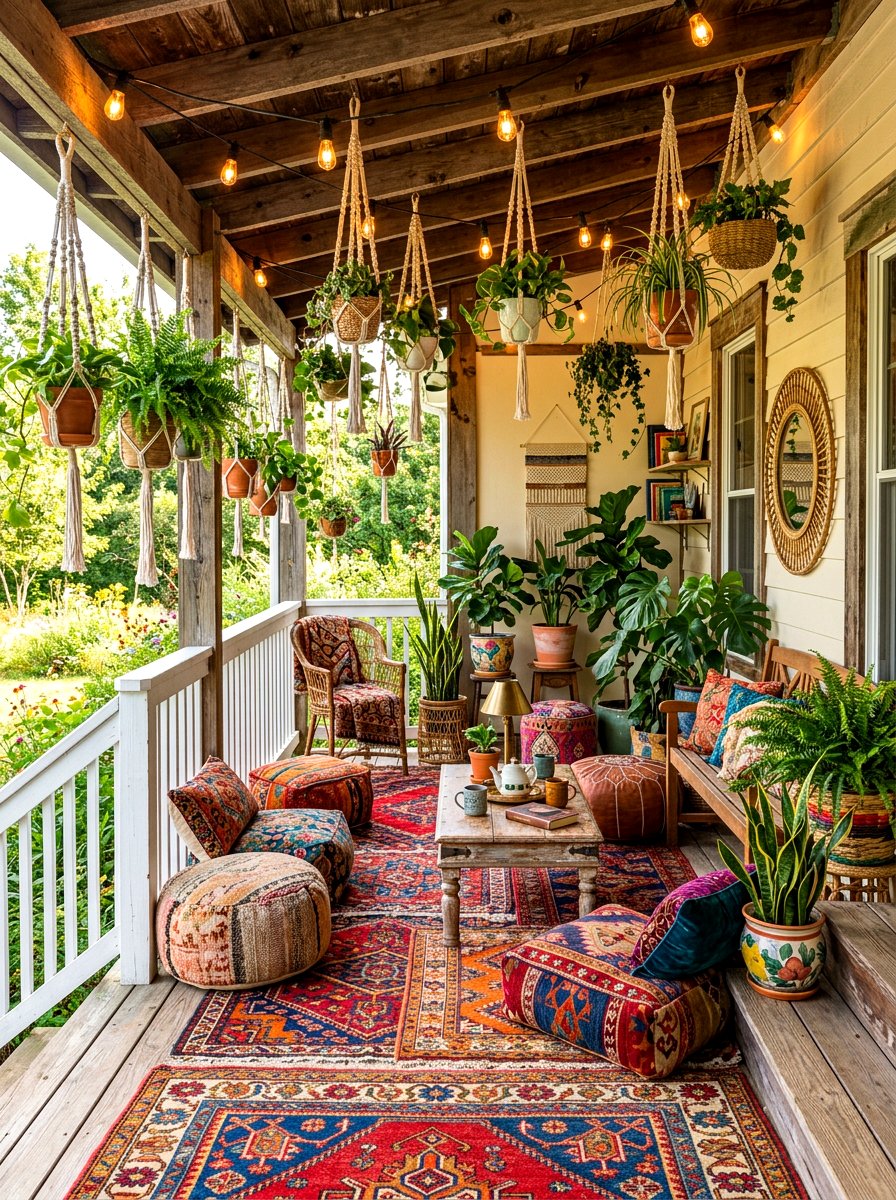 Bohemian Side Porch - 30 side porch ideas